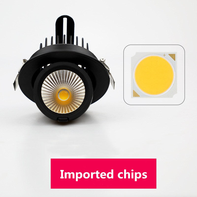 Recessed LED Downlight Angle Adjustable Built-in LED Spot light Encastrable AC220V White Black 5W 7W 10W 20W for Indoor Lighting