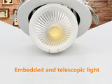 Recessed LED Downlight Angle Adjustable Built-in LED Spot light Encastrable AC220V White Black 5W 7W 10W 20W for Indoor Lighting