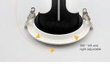Recessed LED Downlight Angle Adjustable Built-in LED Spot light Encastrable AC220V White Black 5W 7W 10W 20W for Indoor Lighting