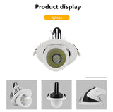 Recessed LED Downlight Angle Adjustable Built-in LED Spot light Encastrable AC220V White Black 5W 7W 10W 20W for Indoor Lighting