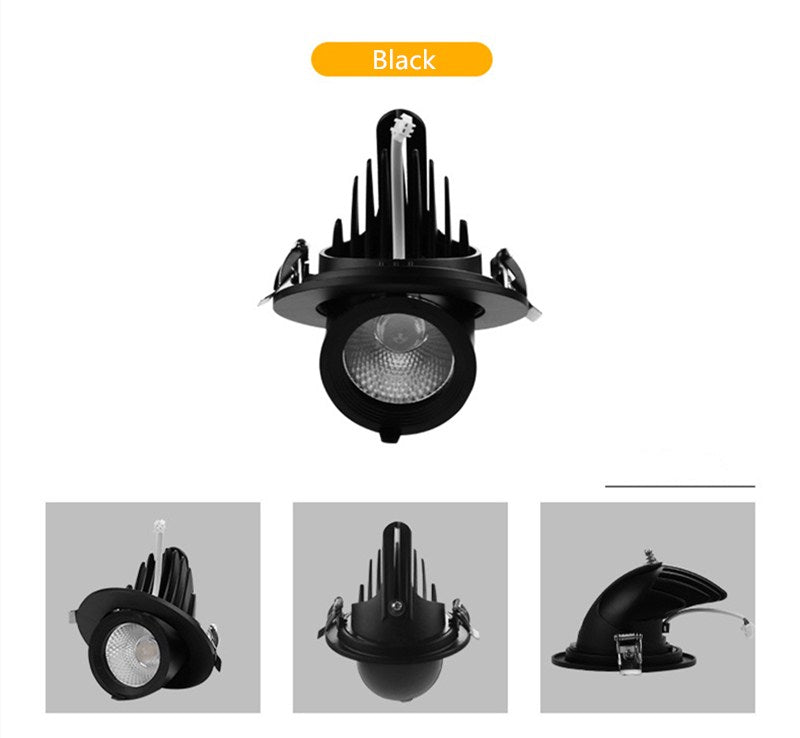 Recessed LED Downlight Angle Adjustable Built-in LED Spot light Encastrable AC220V White Black 5W 7W 10W 20W for Indoor Lighting