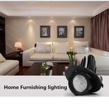 Recessed LED Downlight Angle Adjustable Built-in LED Spot light Encastrable AC220V White Black 5W 7W 10W 20W for Indoor Lighting
