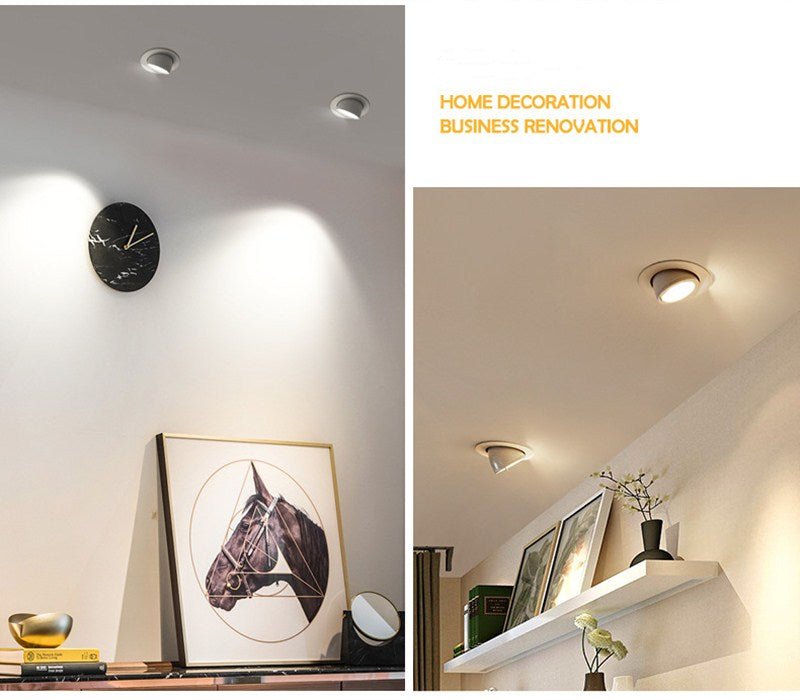 Recessed LED Downlight Angle Adjustable Built-in LED Spot light Encastrable AC220V White Black 5W 7W 10W 20W for Indoor Lighting