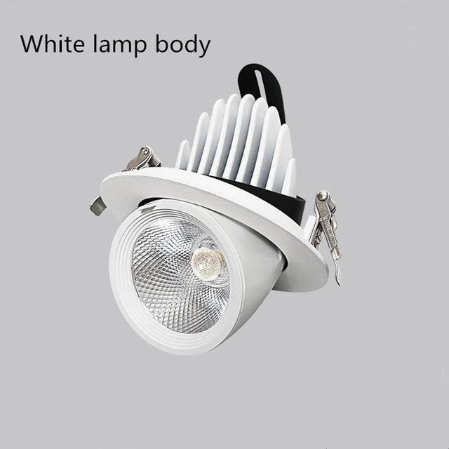 Recessed LED Downlight Angle Adjustable Built-in LED Spot light Encastrable AC220V White Black 5W 7W 10W 20W for Indoor Lighting