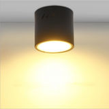 Dimmable Round LED Surface Mounted Downlight Aisle Grille Ceiling Downlight 7W 12W 15W Shop Free Hole Household Lighting 110v 220v