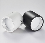 Dimmable Round LED Surface Mounted Downlight Aisle Grille Ceiling Downlight 7W 12W 15W Shop Free Hole Household Lighting 110v 220v