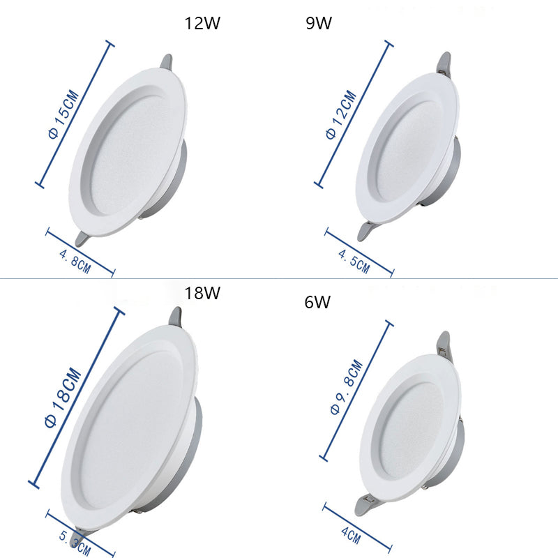LED Downlight 6W 12W Recessed Downlight Hotel Project LED Home Improvement Spotlight Living Room Ceiling Ceiling Light