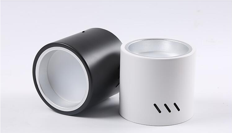 Dimmable Round LED Surface Mounted Downlight Aisle Grille Ceiling Downlight 7W 12W 15W Shop Free Hole Household Lighting 110v 220v