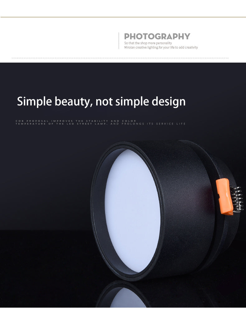 Saiyo Foldable LED Downlight 3W 5W 7W 12W Recessed Round Spot Light Aluminum Ceiling Lamp 75mm For Kitchen Home Indoor Lighting