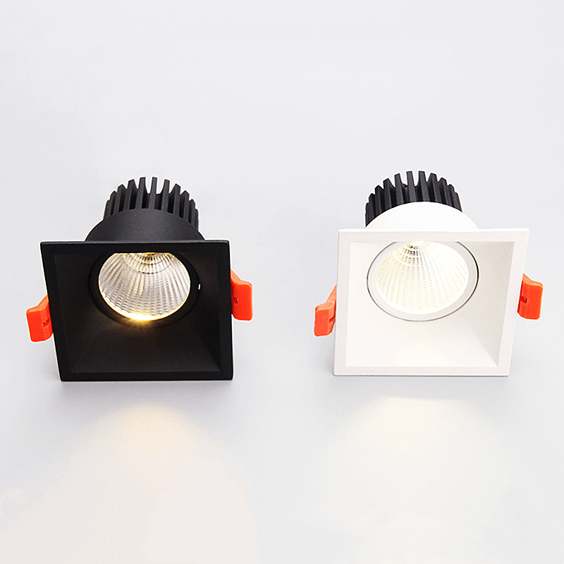 LED Square Downlight Dimmable COB Ceiling Light 7w 12w 85-265V Spotlight for Bedroom Living Room Indoor Lighting
