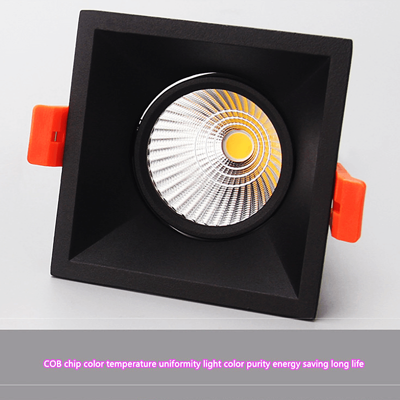 LED Square Downlight Dimmable COB Ceiling Light 7w 12w 85-265V Spotlight for Bedroom Living Room Indoor Lighting