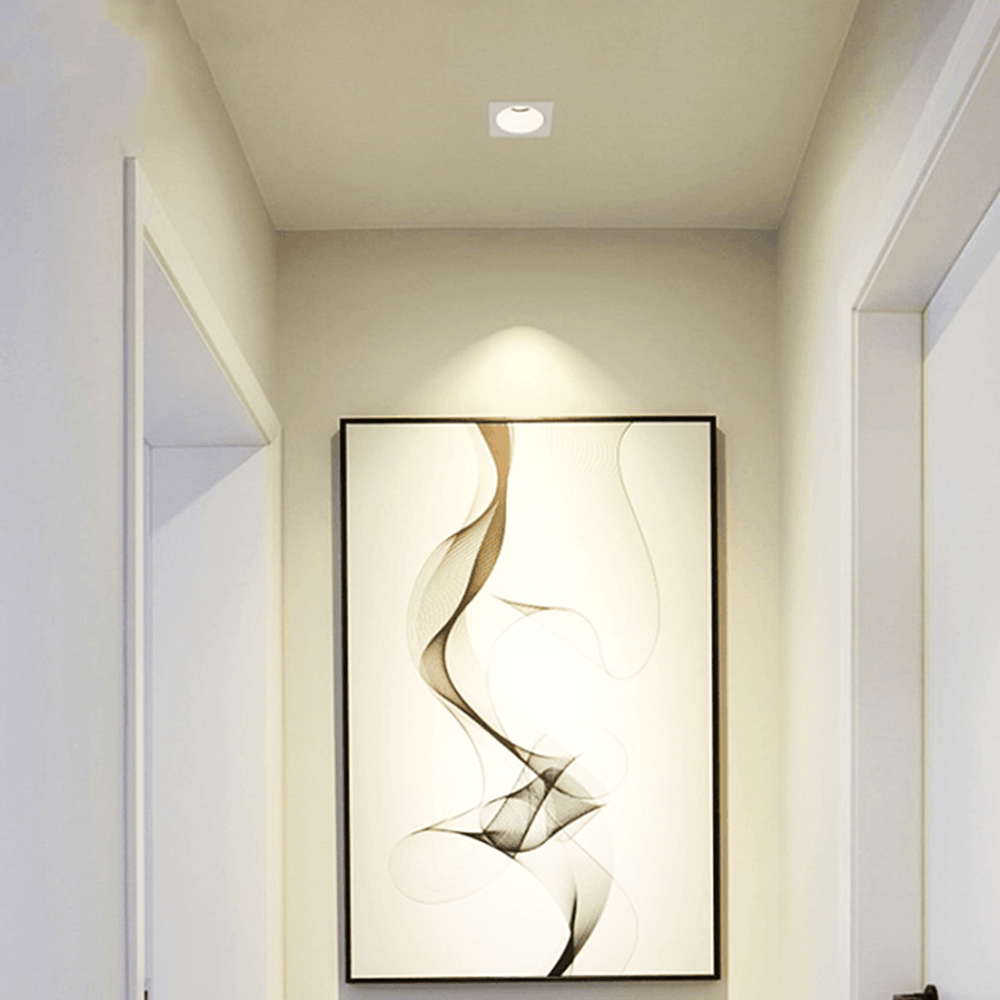 LED Square Downlight Dimmable COB Ceiling Light 7w 12w 85-265V Spotlight for Bedroom Living Room Indoor Lighting