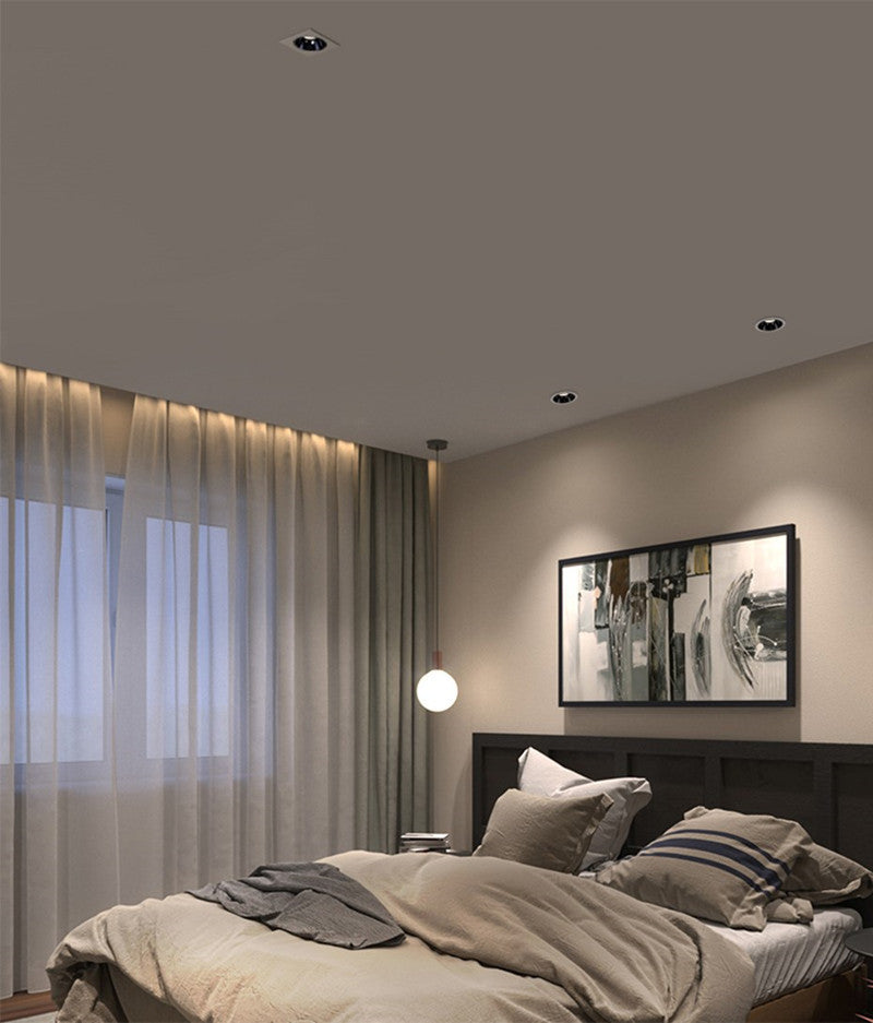 LED Square Downlight Dimmable COB Ceiling Light 7w 12w 85-265V Spotlight for Bedroom Living Room Indoor Lighting