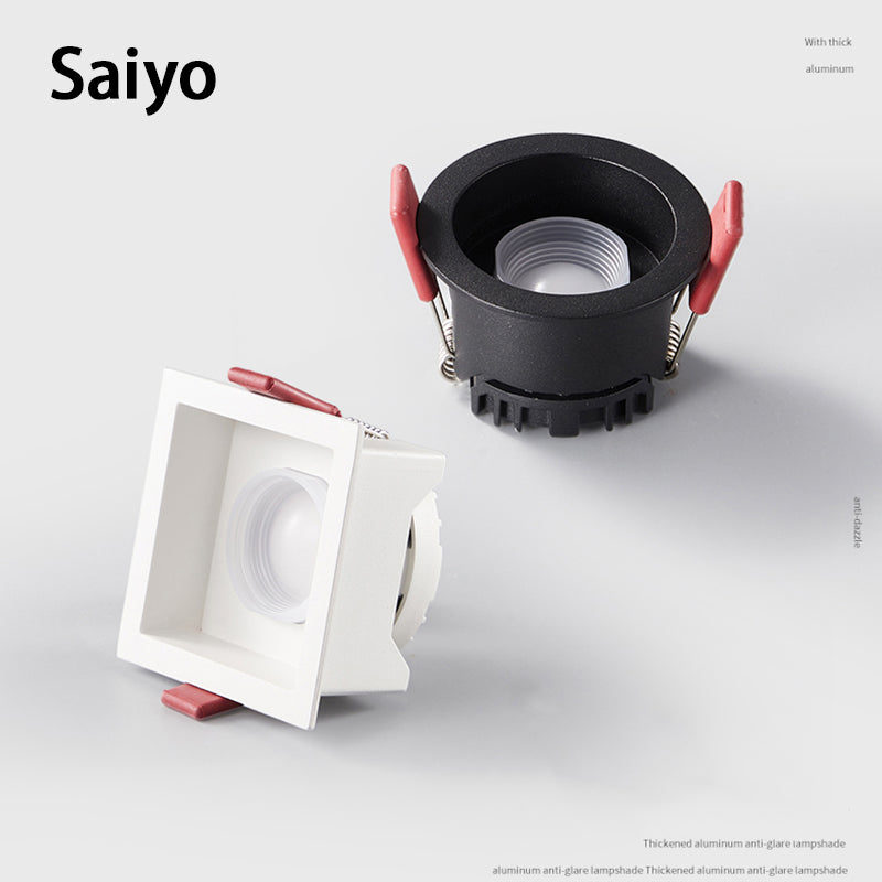 Recessed Anti-glare LED COB Downlight 7W 10W Dimmable 85-265V Ceiling Lamp Spot Light 12W 15W Home Living Room Bedroom Lighting