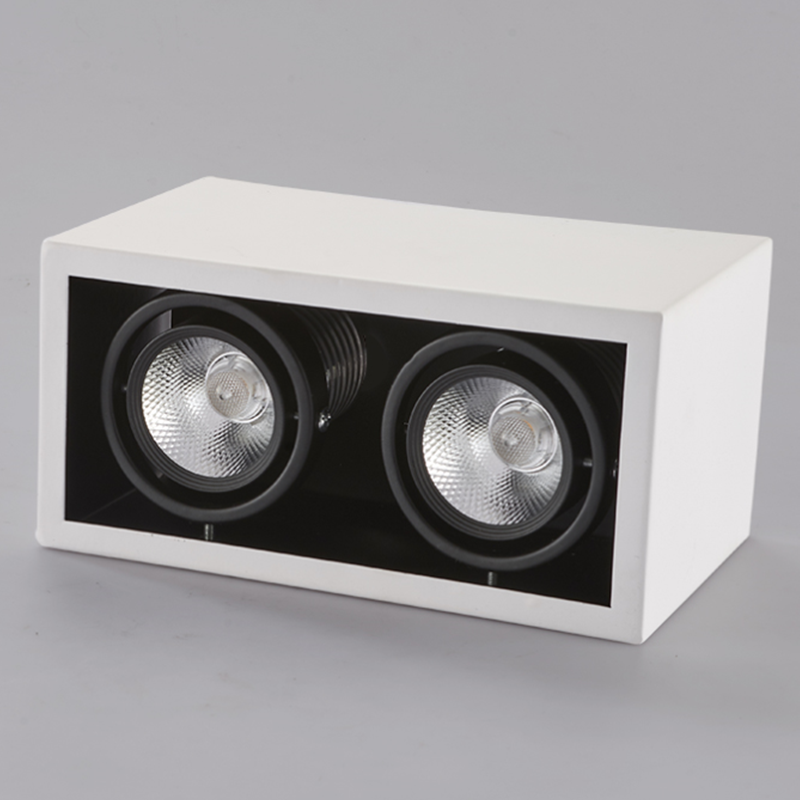 Super Brightness AC 85-230V Square Surface Mounted LED COB Dimmable Downlights 10W 15W 2X10W 2X15W LED Ceiling Lamp Spot Light