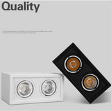 Super Brightness AC 85-230V Square Surface Mounted LED COB Dimmable Downlights 10W 15W 2X10W 2X15W LED Ceiling Lamp Spot Light