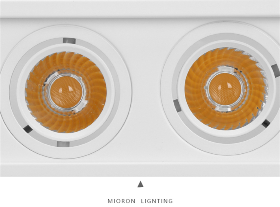 Super Brightness AC 85-230V Square Surface Mounted LED COB Dimmable Downlights 10W 15W 2X10W 2X15W LED Ceiling Lamp Spot Light