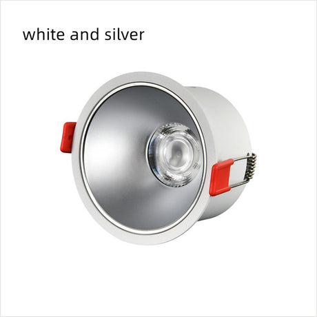 Round Anti-Glare LED COB Recessed Downlight 7W 9W 10W 12W 15W 18W Dimmable 110V 220V Ceiling Light Spotlight for Indoor Lighting