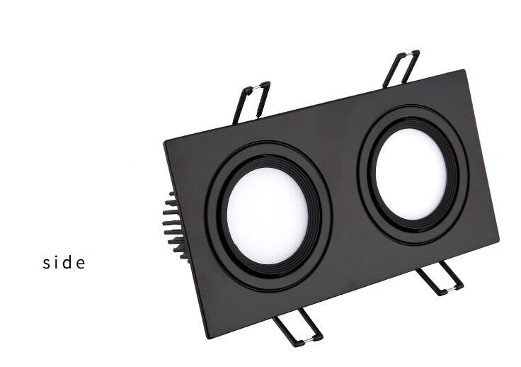 Dimmable AC110V 220V Embedded Single Double Tube LED Downlight COB 7w 9w 12W 24W Spotlight Decorative Ceiling Light Commercial