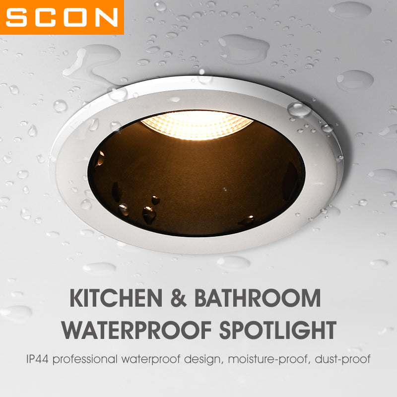 SCON LED Downlights Waterproof IP44 Lamp Ceiling Recessed 7W Safety voltage Recessed LED Lamp Spot Light for Boat for Bathroom