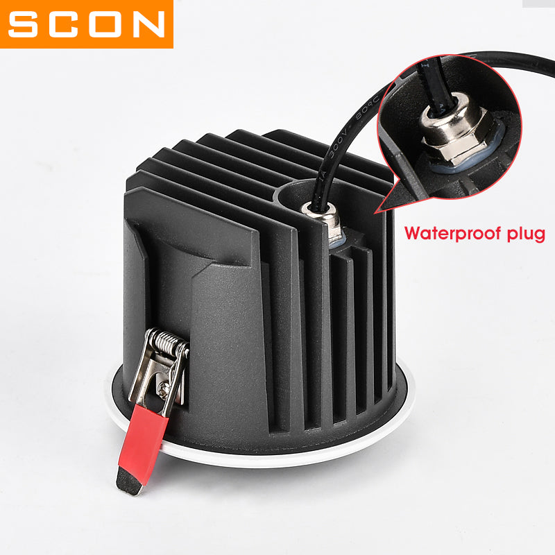SCON LED Downlights Waterproof IP44 Lamp Ceiling Recessed 7W Safety voltage Recessed LED Lamp Spot Light for Boat for Bathroom