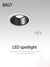 BRGT LED Short Spotlight Round Recessed Downlight Anti Glare 5W 7W 12W Ceiling Lamp Ultra Thin Cut 75mm For Living Room Lighting