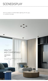 BRGT LED Short Spotlight Round Recessed Downlight Anti Glare 5W 7W 12W Ceiling Lamp Ultra Thin Cut 75mm For Living Room Lighting