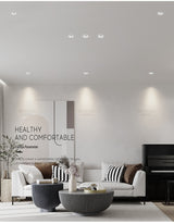 BRGT LED Short Spotlight Round Recessed Downlight Anti Glare 5W 7W 12W Ceiling Lamp Ultra Thin Cut 75mm For Living Room Lighting