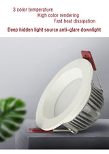 LED Downlight Anti-Glare Led Ceiling Lamp LED Spot Lighting Bedroom Kitchen Dimmable Led Recessed Downlight
