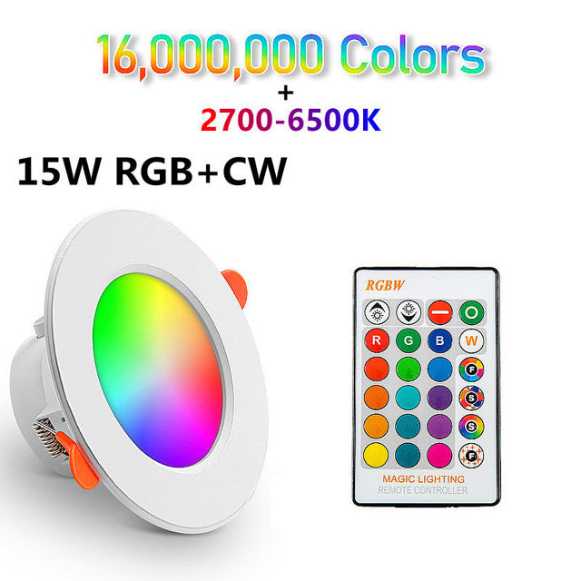 TUYA Bluetooth LED Downlight 10W 15W 85-265V AC Smart Life Dimming Spot Lamp With Remote RGB Warm Cool White Timmer Downlight