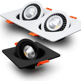 LED COB Recessed Downlight Square 360 Angle Rotatable 14W 20W 30W Ceiling Spot Kitchen Light For TV Background Bedroom AC 220V