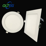 Ultra thin 3W 6W 9W 12W 15W 18W 24W Square LED panel downlight Round LED Ceiling Recessed Lights 4000K Neutral LED Panel Light