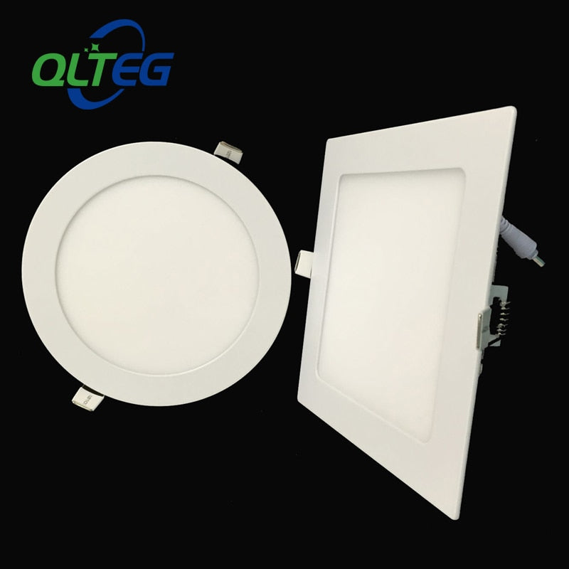 Ultra thin 3W 6W 9W 12W 15W 18W 24W Square LED panel downlight Round LED Ceiling Recessed Lights 4000K Neutral LED Panel Light