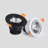 LED Recessed Ceiling Lighting 3W 5W 7W 12W COB Downlight, Dimmable 110V 220V Spotlight 3000K 4000K 6000K Led Pot Light