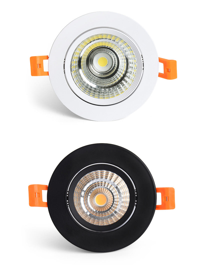 LED Recessed Ceiling Lighting 3W 5W 7W 12W COB Downlight, Dimmable 110V 220V Spotlight 3000K 4000K 6000K Led Pot Light