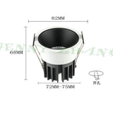 Dimmable LED Downlight AC85-265V Recessed 10W COB LED Spot Light Ceiling Lamp Light for Indoor Lighting White Body