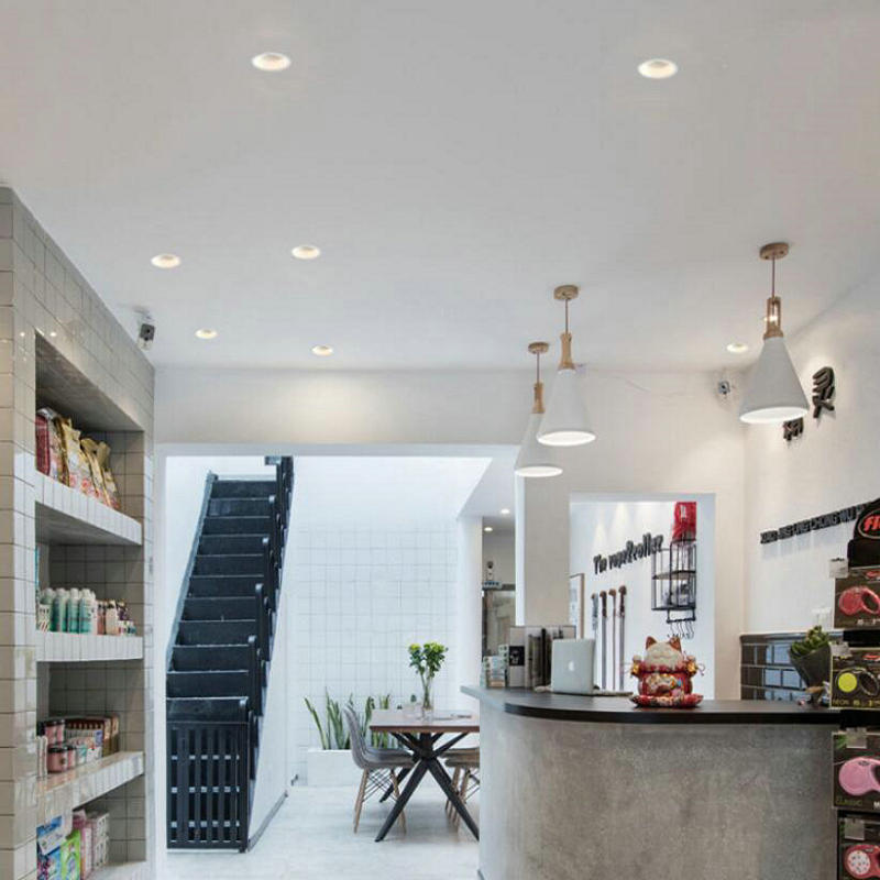 Dimmable LED Downlight AC85-265V Recessed 10W COB LED Spot Light Ceiling Lamp Light for Indoor Lighting White Body