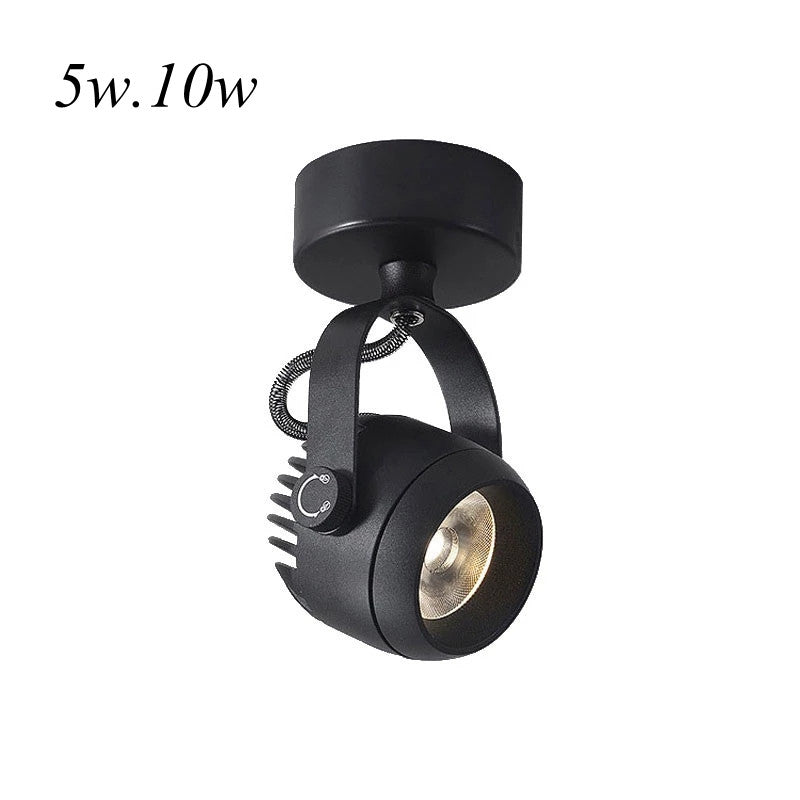 Ceiling Led Spot Lights Lamp Round Nordic 5W 10W Adjustable 220v Angle Home/Commercial Anti-Glare Folding Rotary Downlight Store