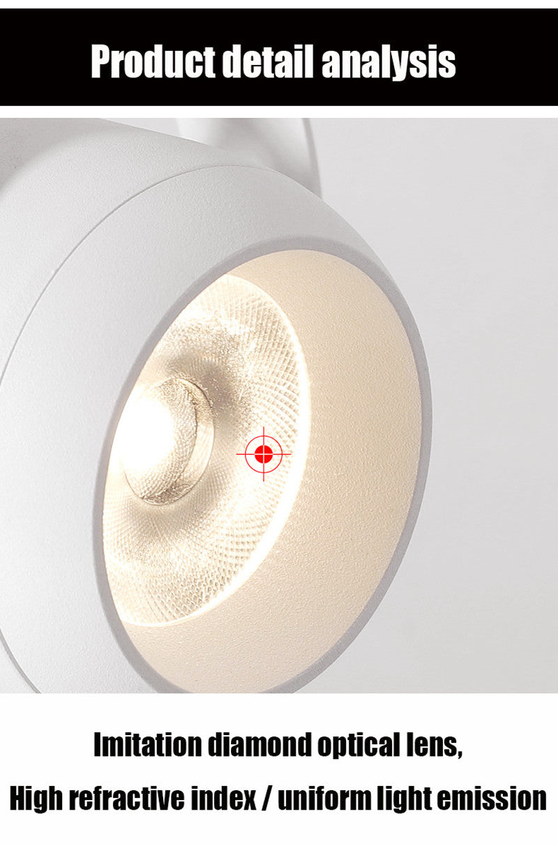 Ceiling Led Spot Lights Lamp Round Nordic 5W 10W Adjustable 220v Angle Home/Commercial Anti-Glare Folding Rotary Downlight Store