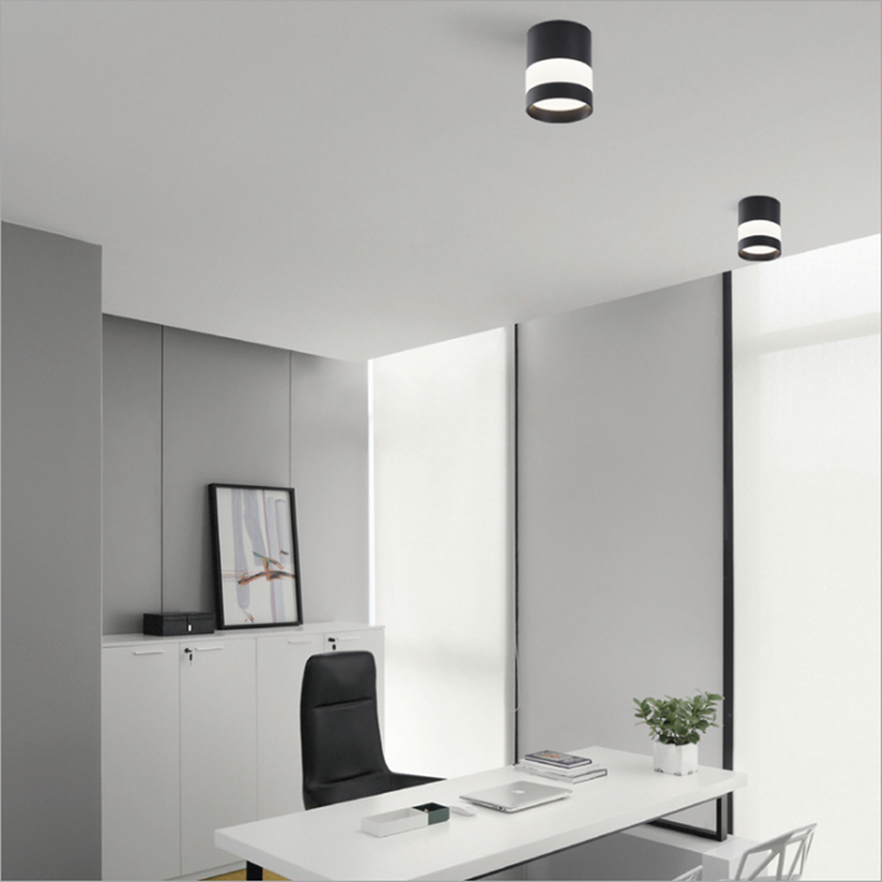 ACETIDE Surface Mounted LED Downlight Round Ceiling Downlight Black/White Soft Light Led Spot Lights Ceiling Fixtures