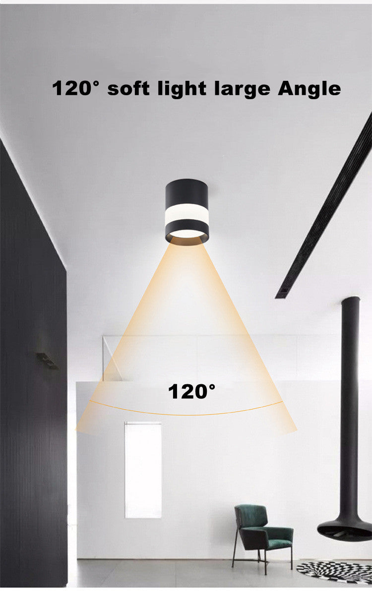 ACETIDE Surface Mounted LED Downlight Round Ceiling Downlight Black/White Soft Light Led Spot Lights Ceiling Fixtures