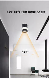 ACETIDE Surface Mounted LED Downlight Round Ceiling Downlight Black/White Soft Light Led Spot Lights Ceiling Fixtures