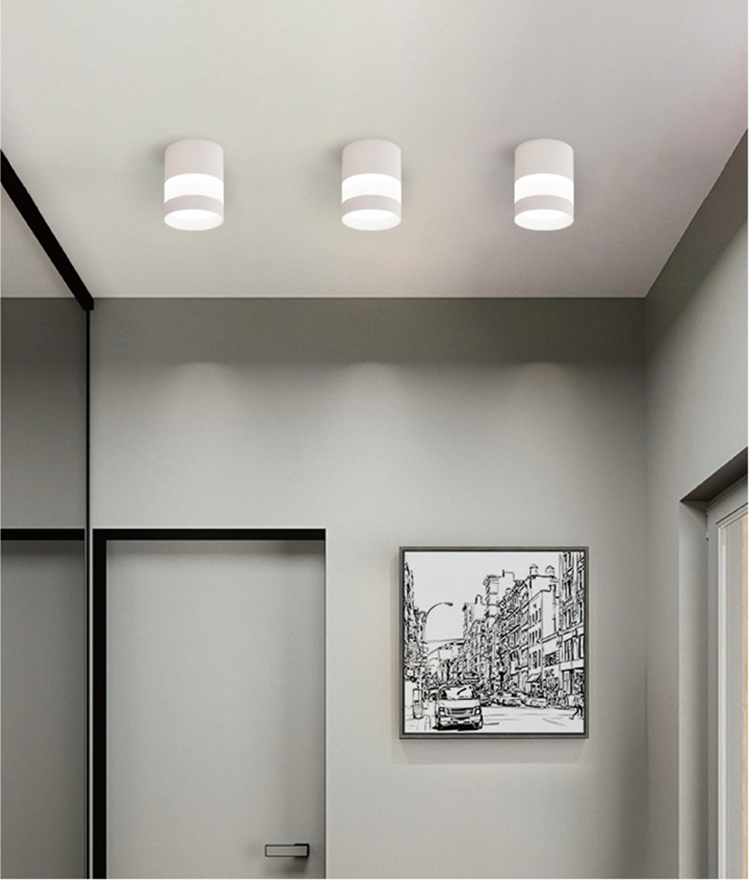 ACETIDE Surface Mounted LED Downlight Round Ceiling Downlight Black/White Soft Light Led Spot Lights Ceiling Fixtures