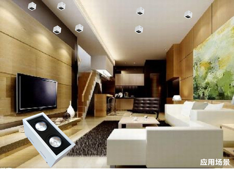 Dimmable 20W Square 6x LED Downlights 110V 220V LED Recessed Ceiling Lamps Down Light for Clothing Shoes Shop Stores