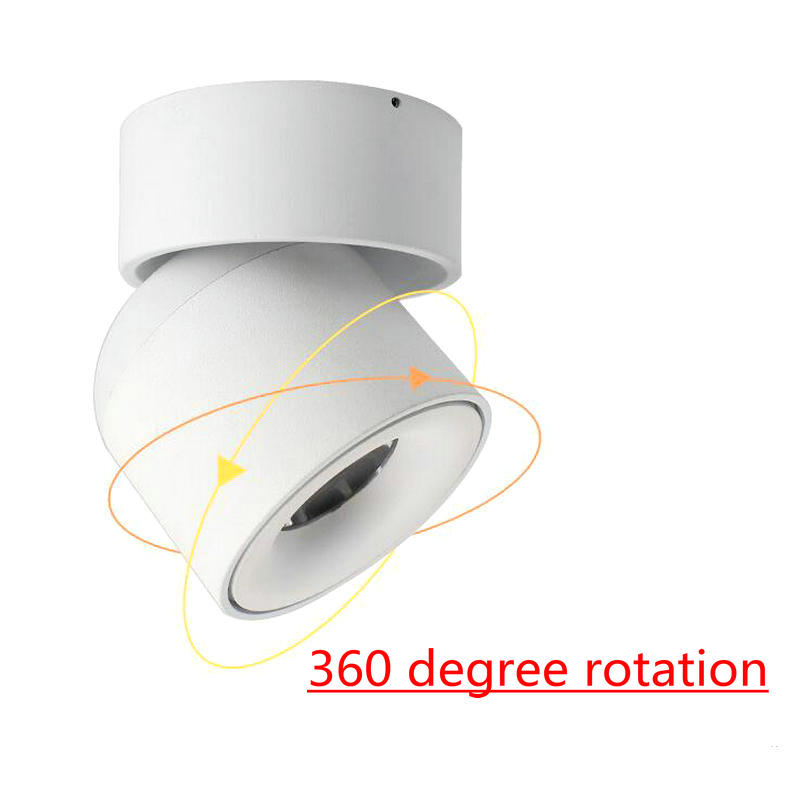 Led Surface Mounted Ceiling Downlight Adjustable 90 degrees Nordic 10W Spot light for indoor Foyer,Living Room AC 90-260V