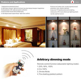 LED Lighting Puck Lights Downlight Spotlights 6W Under Cabinet 11-key RF Remote Control Dimmable for Kitchen Showcase