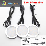 LED Lighting Puck Lights Downlight Spotlights 6W Under Cabinet 11-key RF Remote Control Dimmable for Kitchen Showcase