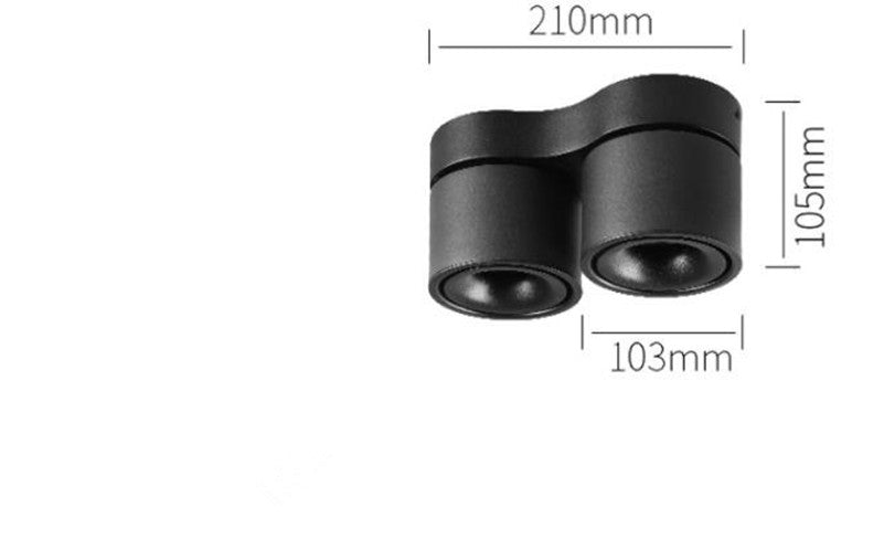 LED Downlight 30W 40W COB Adjustable Surface Mounted LED Ceiling Lamps Down Light LED Spotlight Rotatable