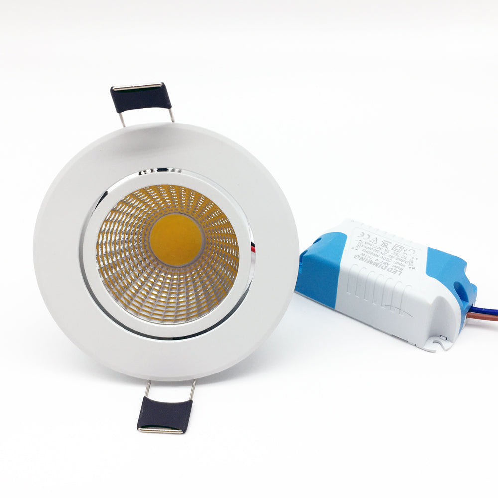 Dimmable LED COB Downlight Recessed LED Dimmable 5W 7W 9W 12W LED Spot light AC110V 220V 85-265V decoration Ceiling Lamp