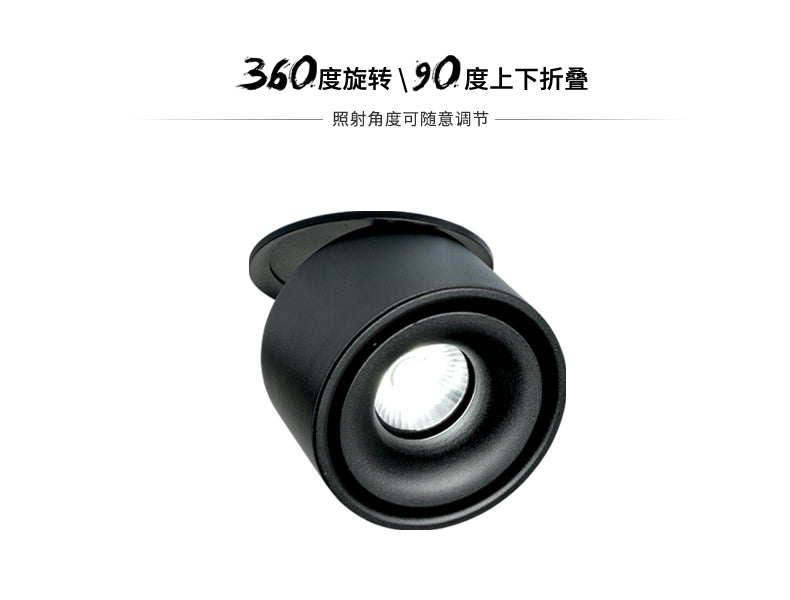 360 degree rotation Round LED Downlight 10W 15W Aluminum AC110V 220V LED Down Light Ceiling Recessed Spot Light